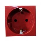 IEK  Праймер  Розетка  Красный  с заземляющими контактами 2к 2 модуля РКС-20-32-П-К  CKK-40D-RSZK2-K04-K