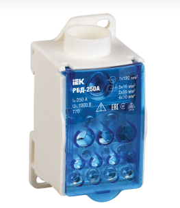 Блок распределительный на DIN-рейку РБД-250А IEK