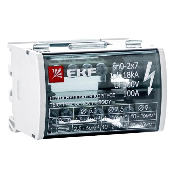 Шина нулевая 2х 7 100А в корпусе EKF