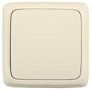 Hegel Альфа Слоновая Кость Переключатель 1-клавишный с изолирующей пластиной открытая установка (250 В, 10А)  ВА10-163-01