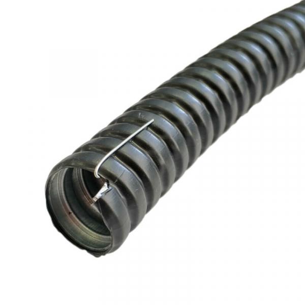 Металлорукав в ПВХ-изоляции МРПИнг  15 черный /с протяжкой/ ЗЭТАРУС zeta44402 (кратно 50)